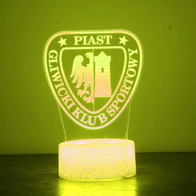 Piast Gliwice – lampka 3D LED, która rozświetli pokój każdego kibica