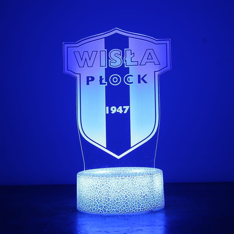 Wisła Płock – efektowna lampka nocna 3D LED USB.