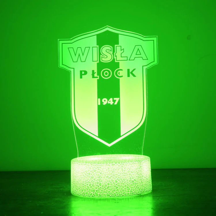 Piłkarska lampka 3D Wisła Płock – świetny prezent.