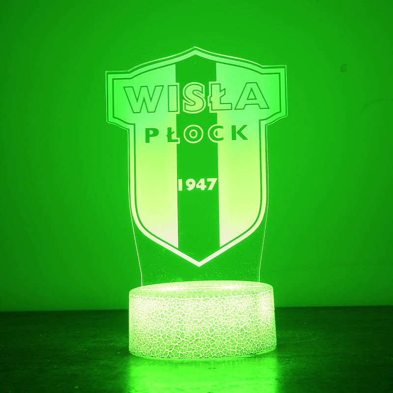Piłkarska lampka 3D Wisła Płock – świetny prezent.