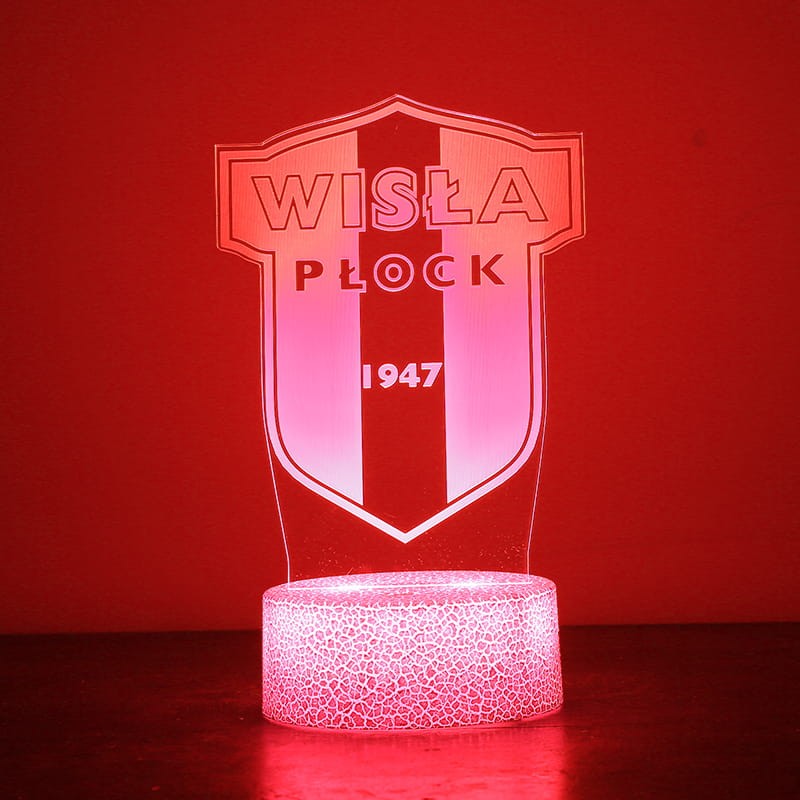 LED 3D Wisła Płock – dekoracja pokoju każdego fana.