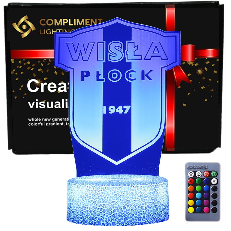 Lampka 3D LED Wisła Płock – idealna dla kibica Nafciarzy.