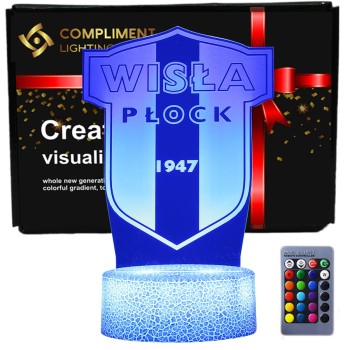 Lampka Nocna 3D lampa Liga polska piłka nożna Wisła Płock 