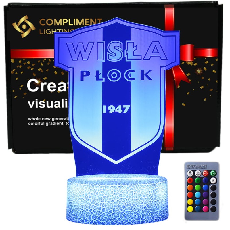 Lampka 3D LED Wisła Płock – idealna dla kibica Nafciarzy.