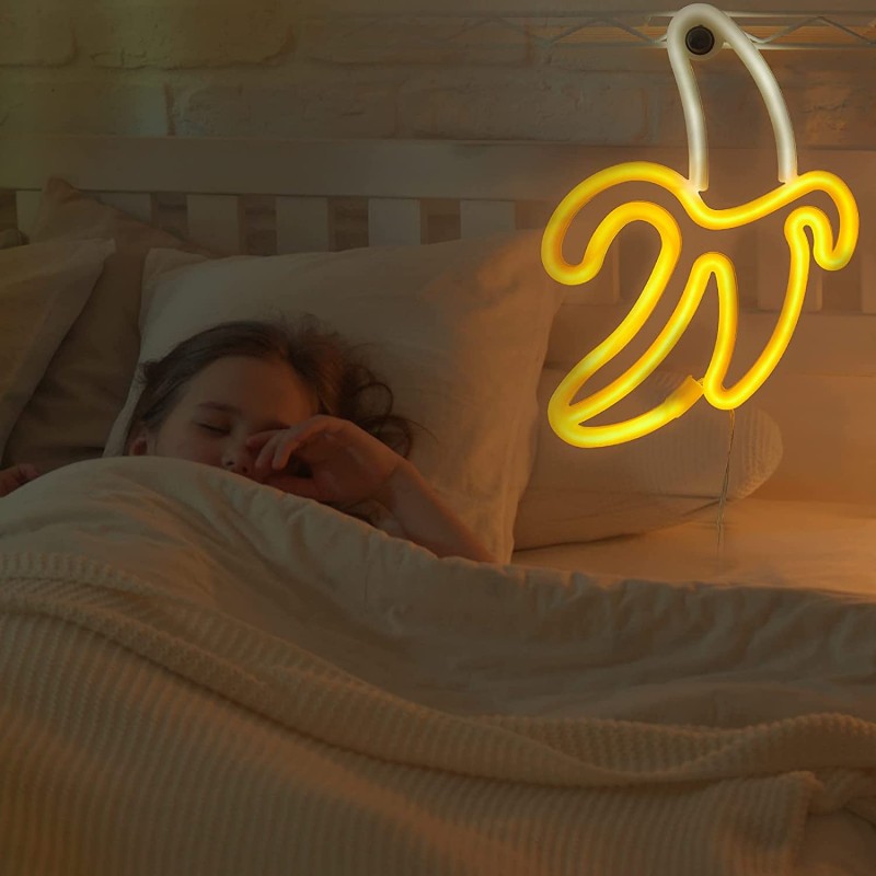 Gotowy Neon led USB na ścianę znak Banan