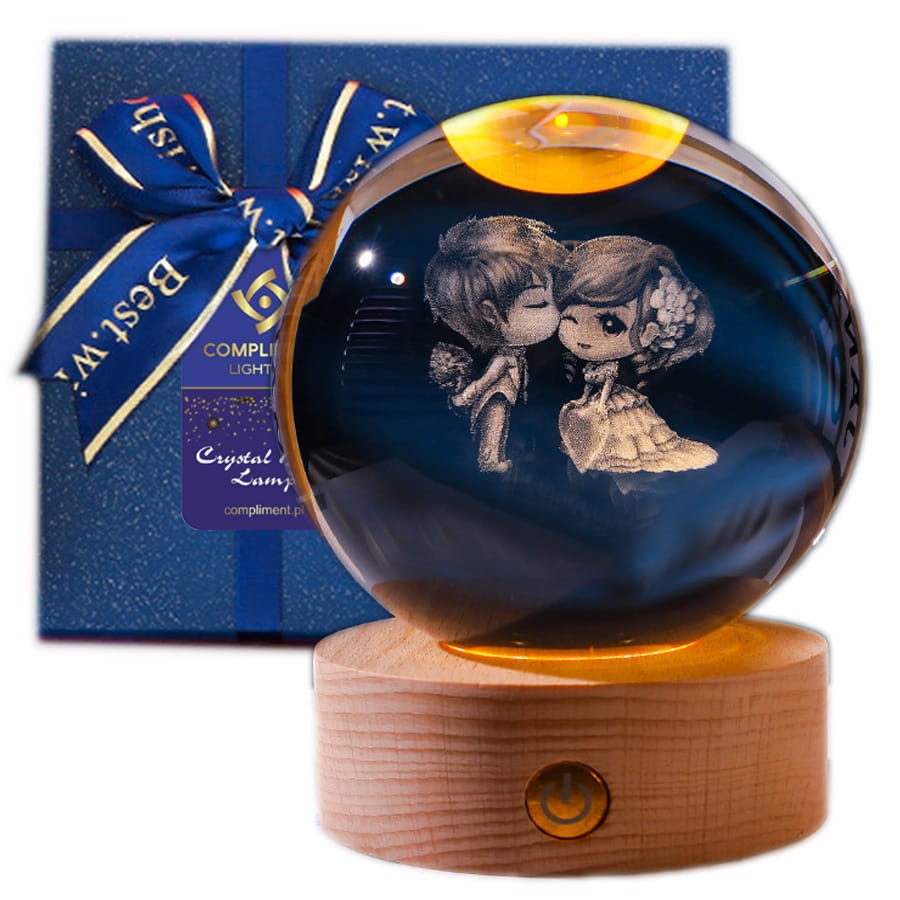 Lampka nocna 3D Kryształowa Love