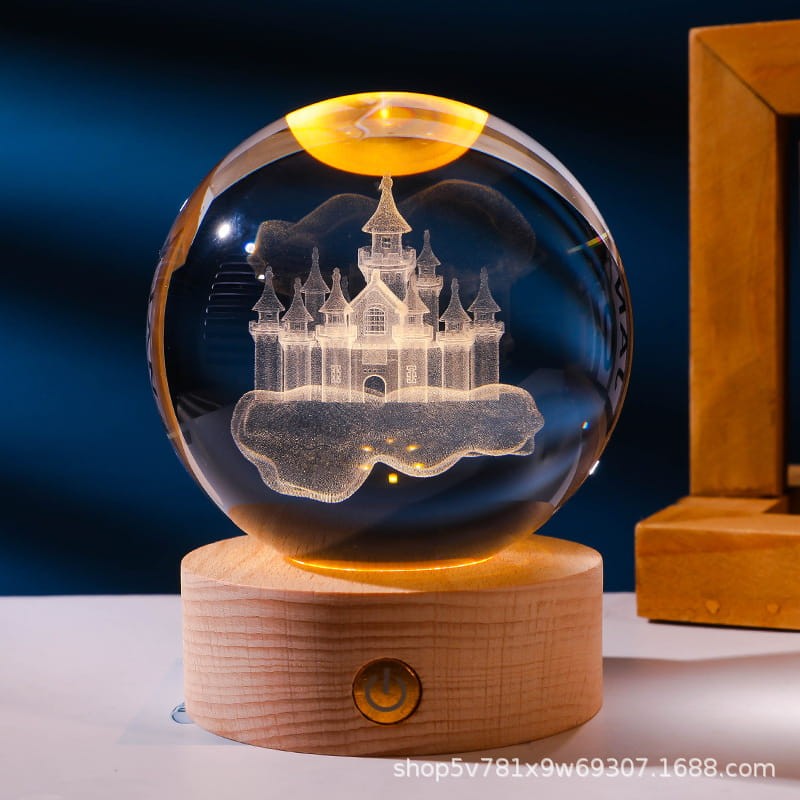 Lampka nocna 3D Kryształowa Kastel