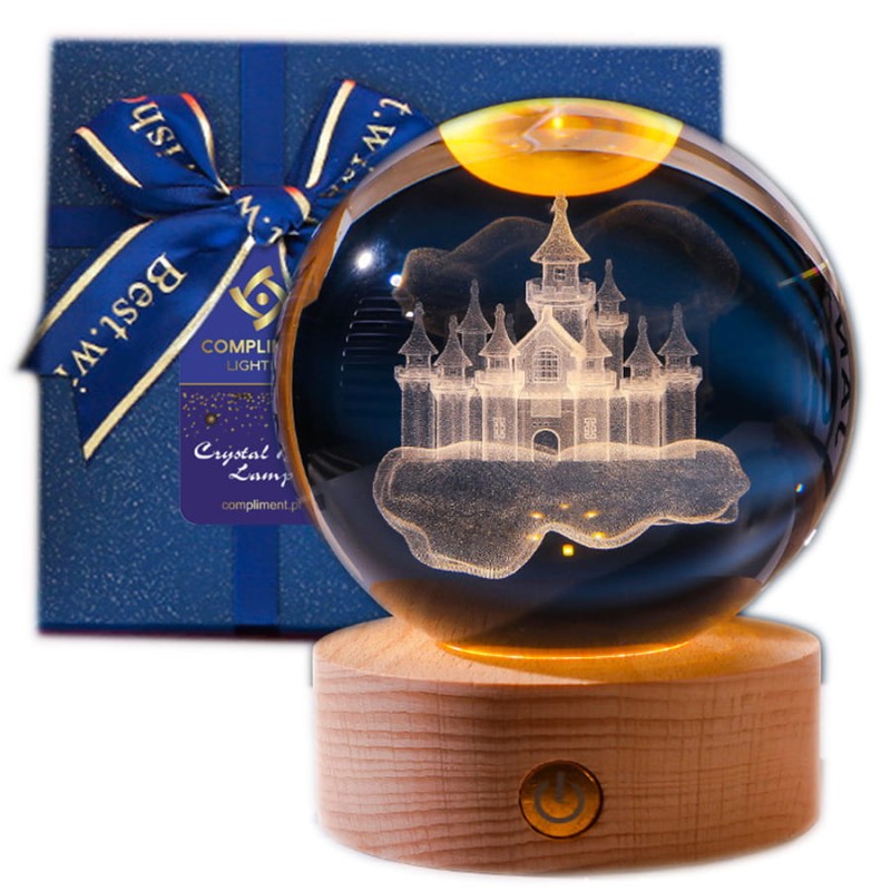 Lampka nocna 3D Kryształowa Kastel