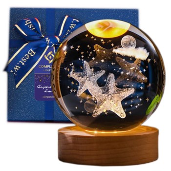 Lampka nocna 3D Kryształowa Meduza