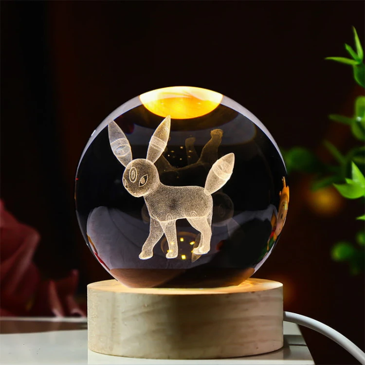 Lampka nocna 3D Kryształowa Evee