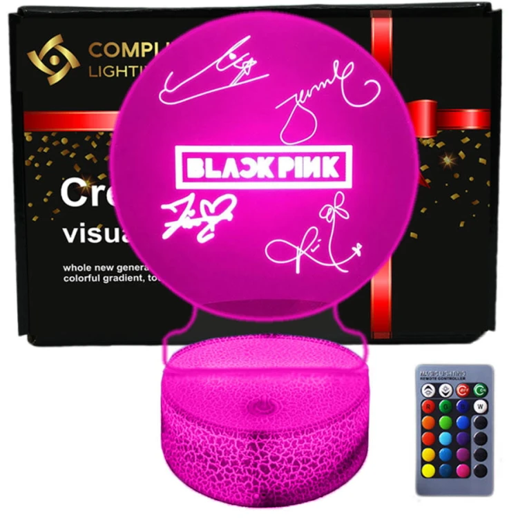 Lampka 3D led usb Black Pink K-Pop