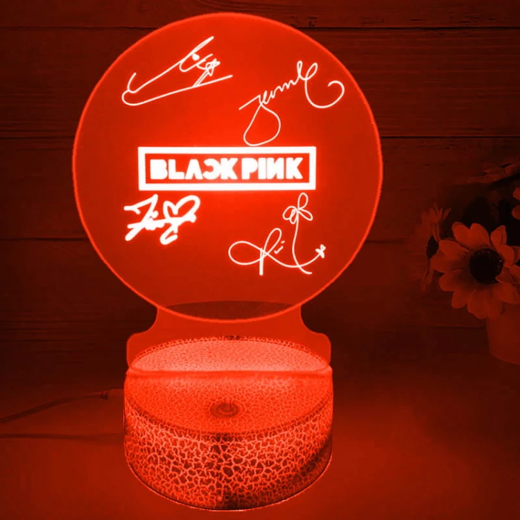 Lampka 3D led usb Black Pink K-Pop
