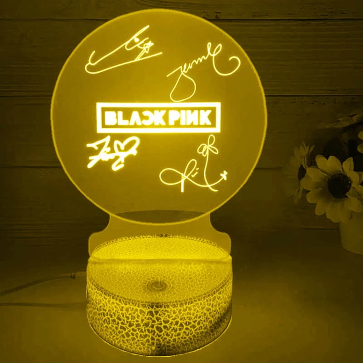 Lampka 3D led usb Black Pink K-Pop