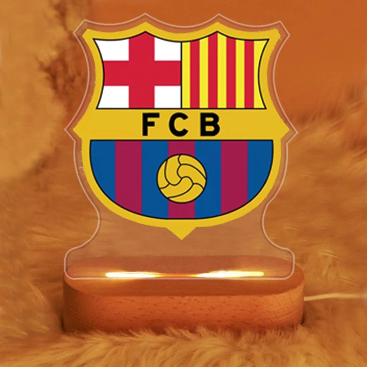 Lampka Nocna z Nadrukiem LED USB 3D FC Barcelona (