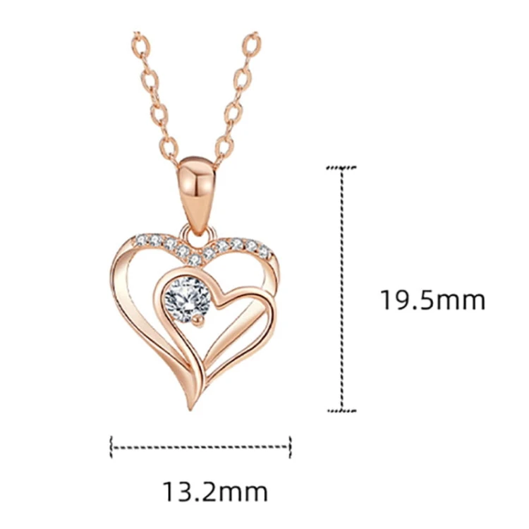 Złoty Naszyjnik Serce + Flower Box – Luksusowy Zestaw „Love Collection”
