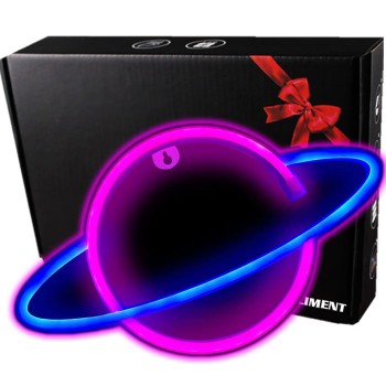 Neon Led Baterie/USB Lampka na ścianę Napis do pokoju Planeta