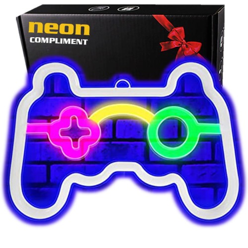 Led Baterie/USB Lampka na ścianę Napis do pokoju Konsola Gamepad