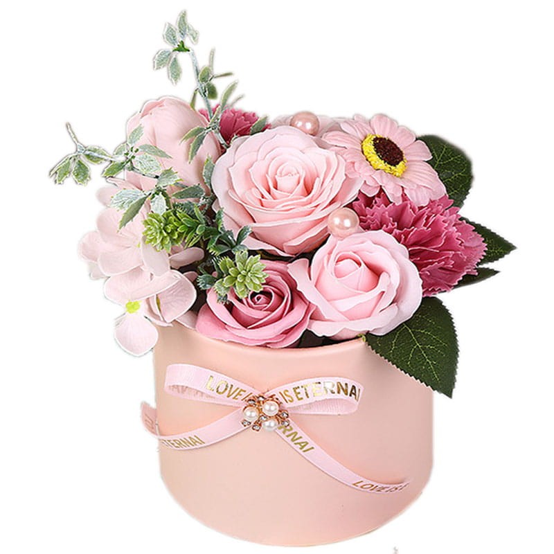 Flower Box „Dutch Rose Collection” z mydlanym bukietem róż — elegancki, gotowy do wręczenia prezent.