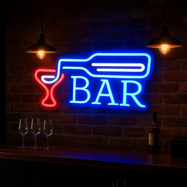 Duży neon Led USB Lampka na ścianę Napis do pokoju znak neonowy Wodka bar (