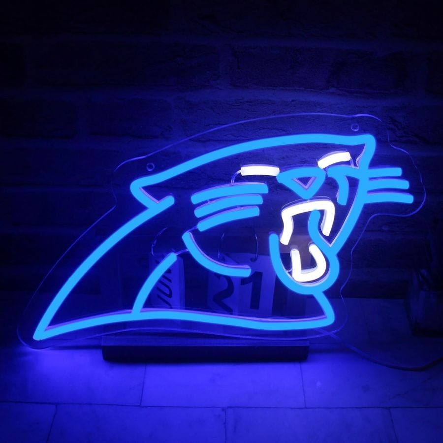 Duży neon Led USB Lampka na ścianę Napis do pokoju Pantera