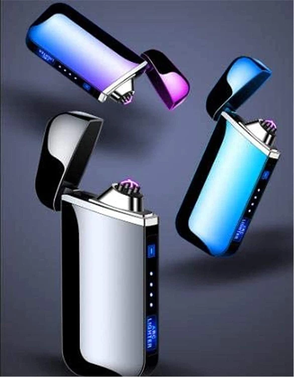 Nowoczesna zapalniczka plazmowa LED – futurystyczny design w kolorze srebrny