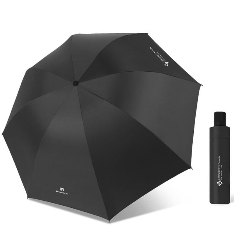 Automatyczny składany parasol parasolka czarny  I Ochrona UV 50+