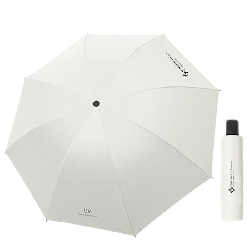 Automatyczny składany parasol parasolka biało-srebrna  I Ochrona UV 50+
