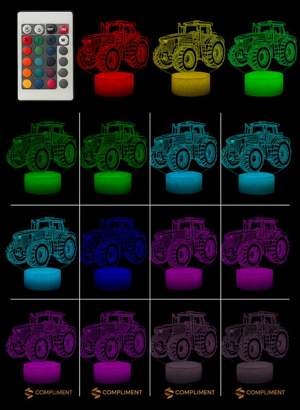 Lampka LED Traktor – oryginalny prezent urodzinowy dla chłopca.
