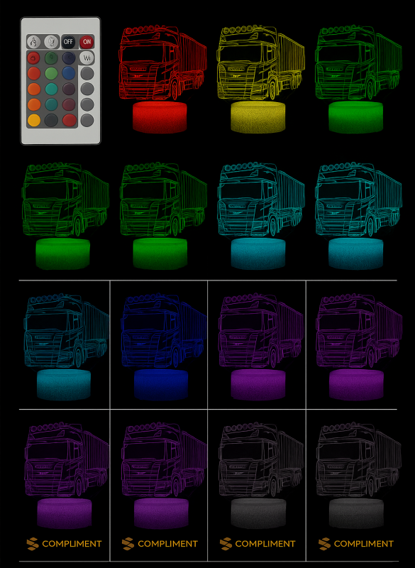 Lampka 3D LED SCANIA – idealny prezent dla fana ciężarówek i transportu
