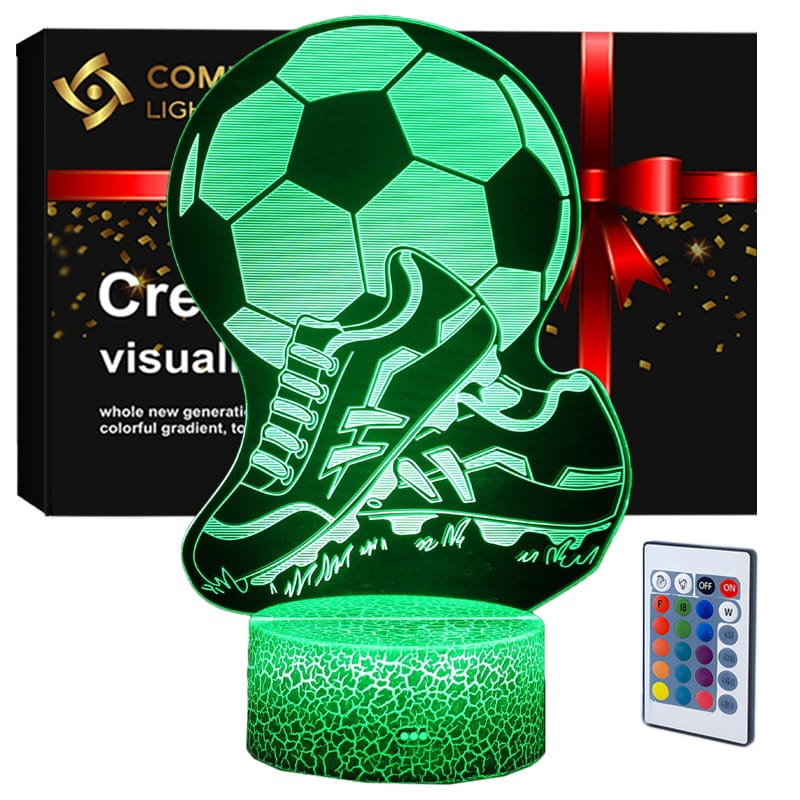 Lampka 3D nocna led usb FC Korki Piłka Nożna 