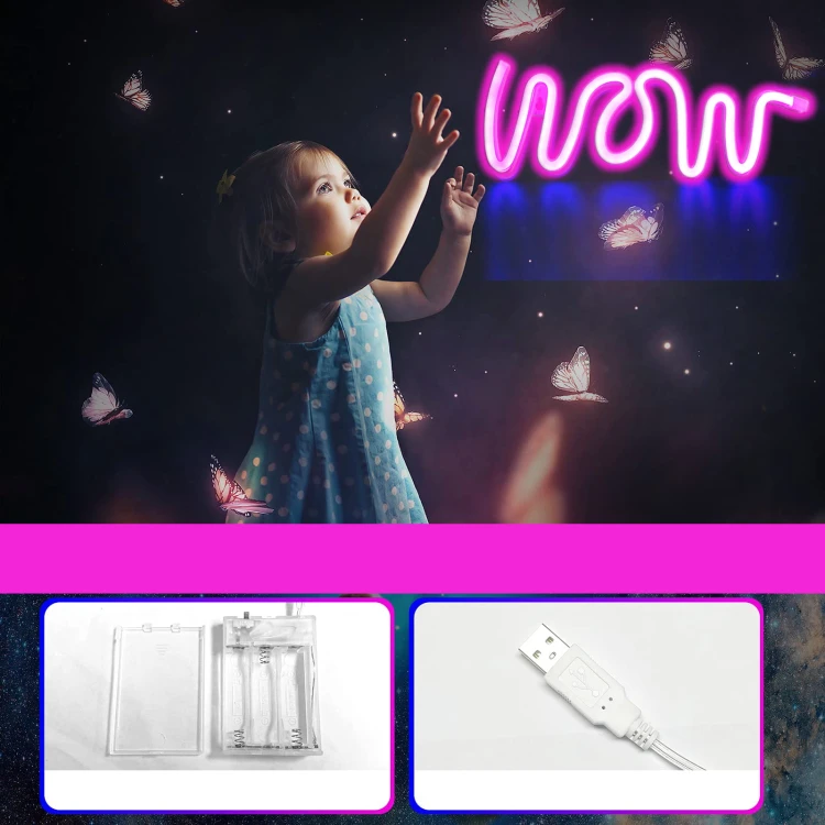 Neon LED „WOW” – mocny akcent do wnętrza!