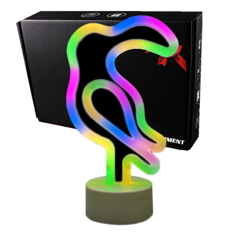 Papuga LED – kolorowa lampka na baterie do pokoju dziecka lub na biurko.