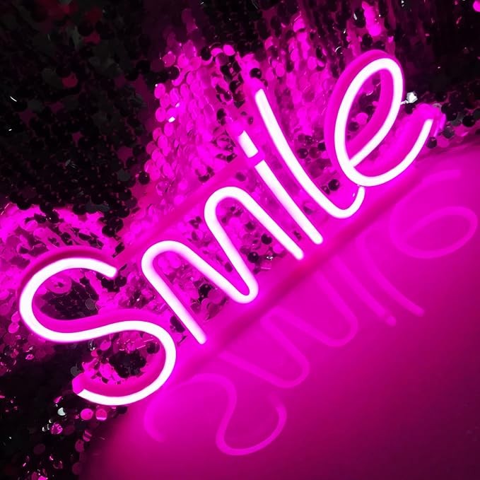 Neon LED „Smile” – różowe światło uśmiechu każdego dnia!