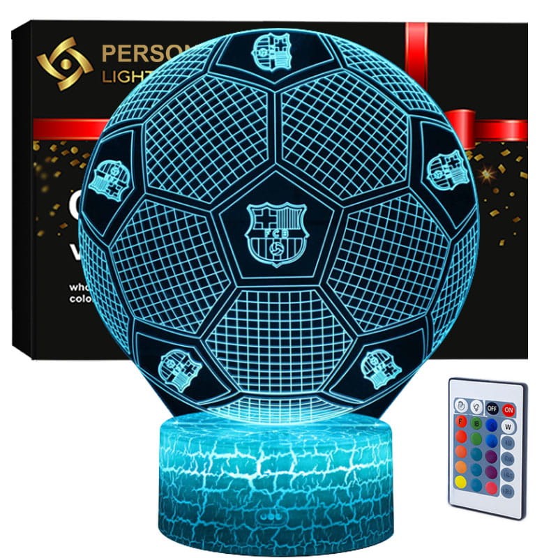 Lampka nocna Personal 3D Lamp LED USB pilot piłka nożna FC Barcelona