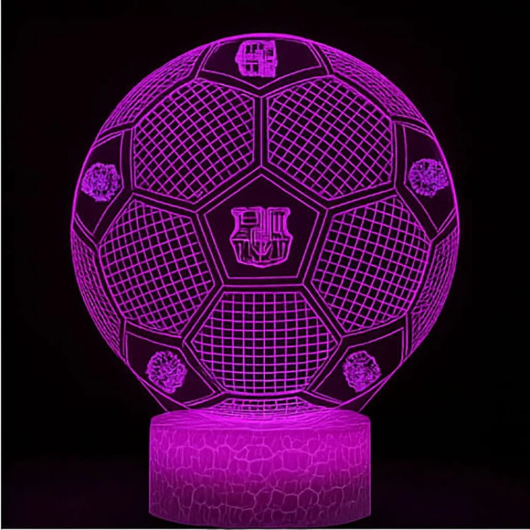 Lampka nocna Personal 3D Lamp LED USB pilot piłka nożna FC Barcelona