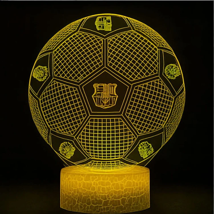 Lampka nocna Personal 3D Lamp LED USB pilot piłka nożna FC Barcelona
