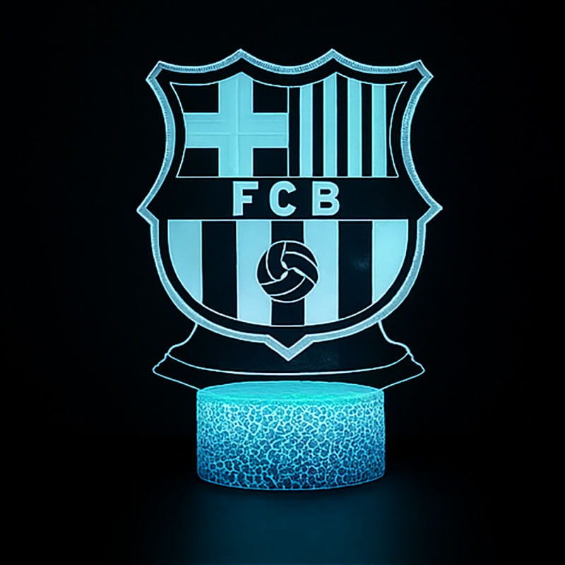 Piłkarska lampka 3D FC Barcelona – świetny prezent dla miłośnika La Liga.