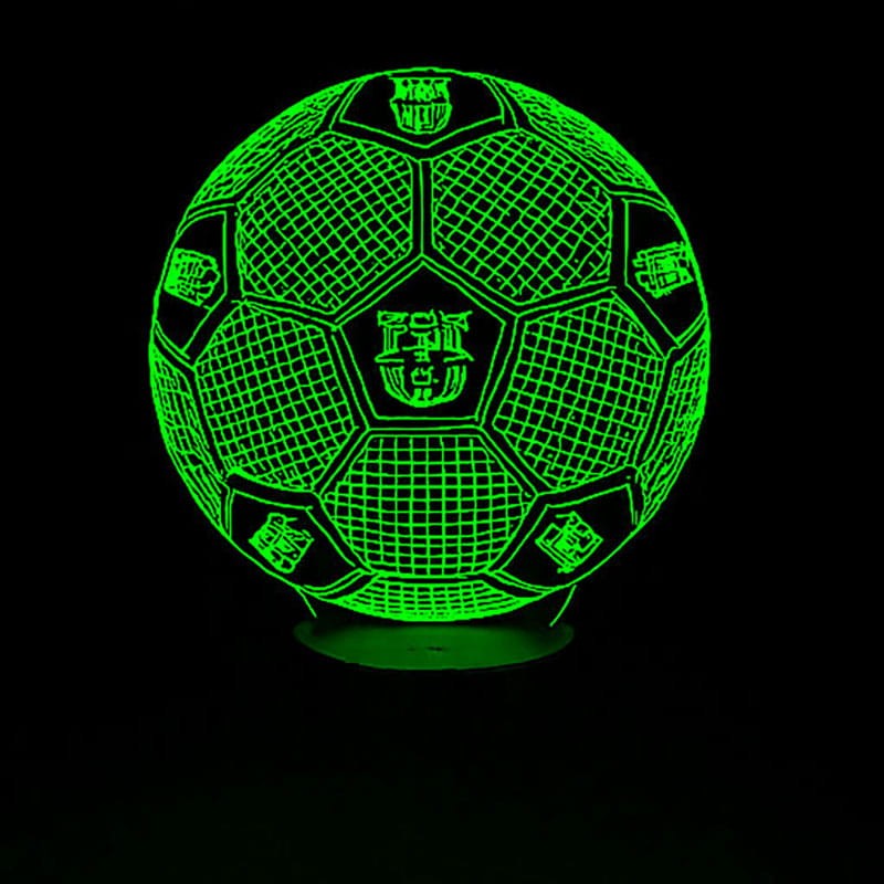 Personal 3D Lamp FC Barcelona – lampka LED USB z motywem piłki nożnej i pilotem w zestawie.