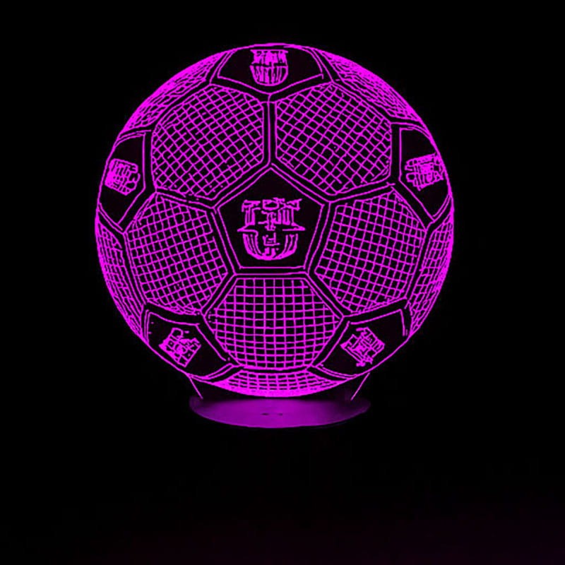 Lampka 3D LED z logo FC Barcelona – must-have każdego kibica! 16 kolorów światła • Pilot w zestawie • Zasilanie USB