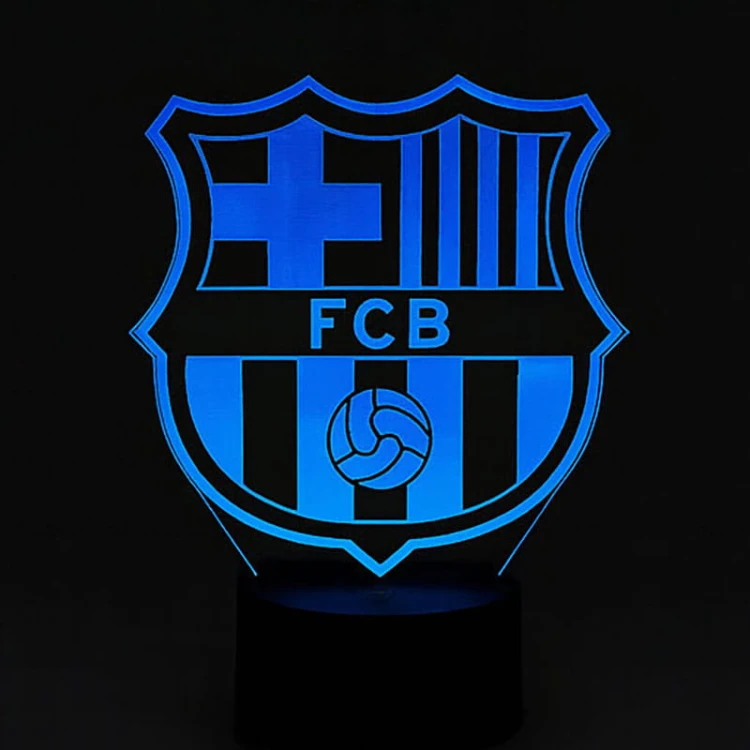 Lampka 3D LED FC Barcelona – efektowna dekoracja i oryginalny prezent dla kibica piłki nożnej.