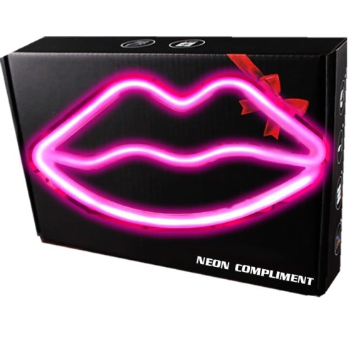 Gotowy Neon led USB na ścianę znak usta