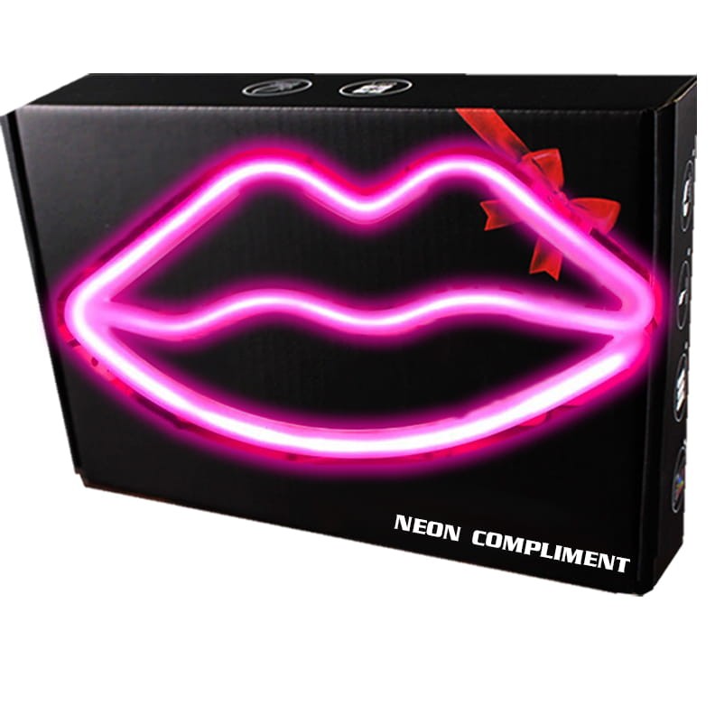 Gotowy Neon led USB na ścianę znak usta