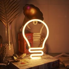 Neon LED USB/baterie lampka na ścianę Napis do pokoju znak neonowy Biała żarówka