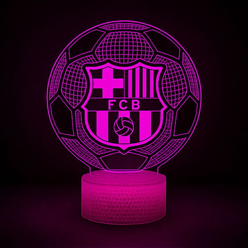 Lampka nocna Personal 3D Lamp LED USB pilot piłka nożna Herb FC Barcelona