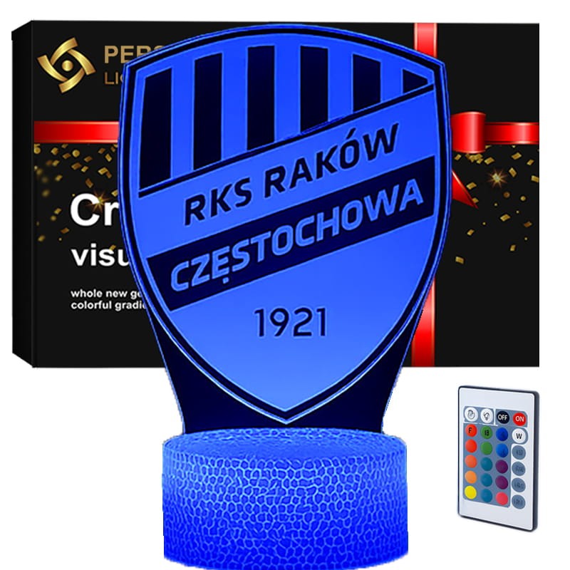 Lampka 3D LED Raków Częstochowa – idealna dla kibica.