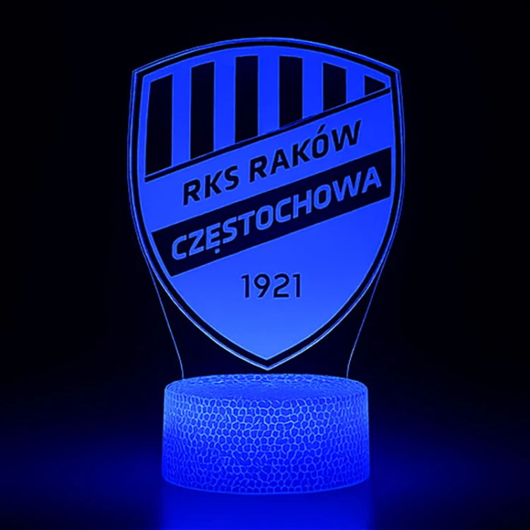 LED 3D Raków – stylowa dekoracja pokoju kibica.