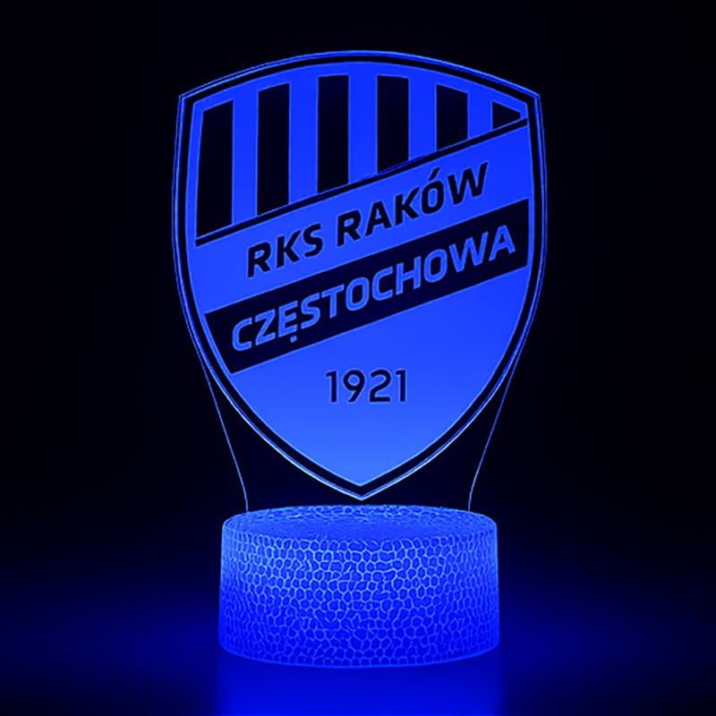 LED 3D Raków – stylowa dekoracja pokoju kibica.
