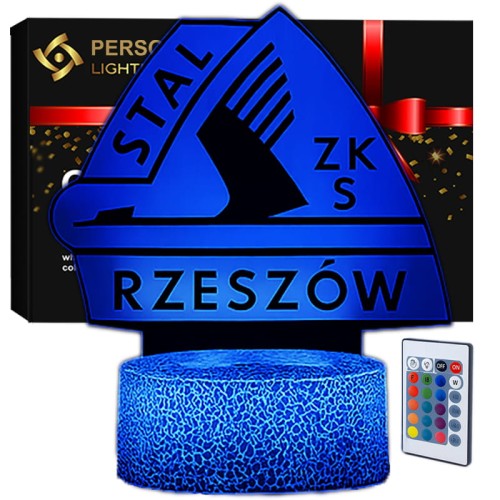 Stal Rzeszów – lampka 3D LED dla kibica biało-niebieskich