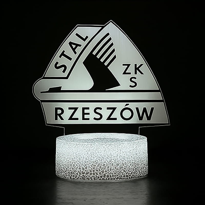 Stal Rzeszów – lampka 3D LED dla kibica biało-niebieskich