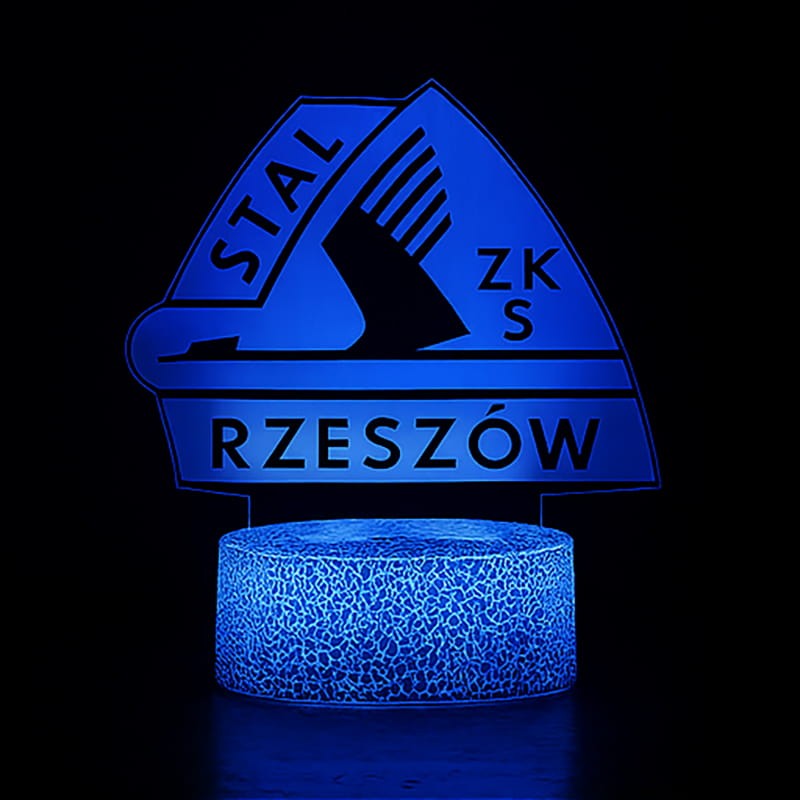 Stal Rzeszów – lampka 3D LED dla kibica biało-niebieskich